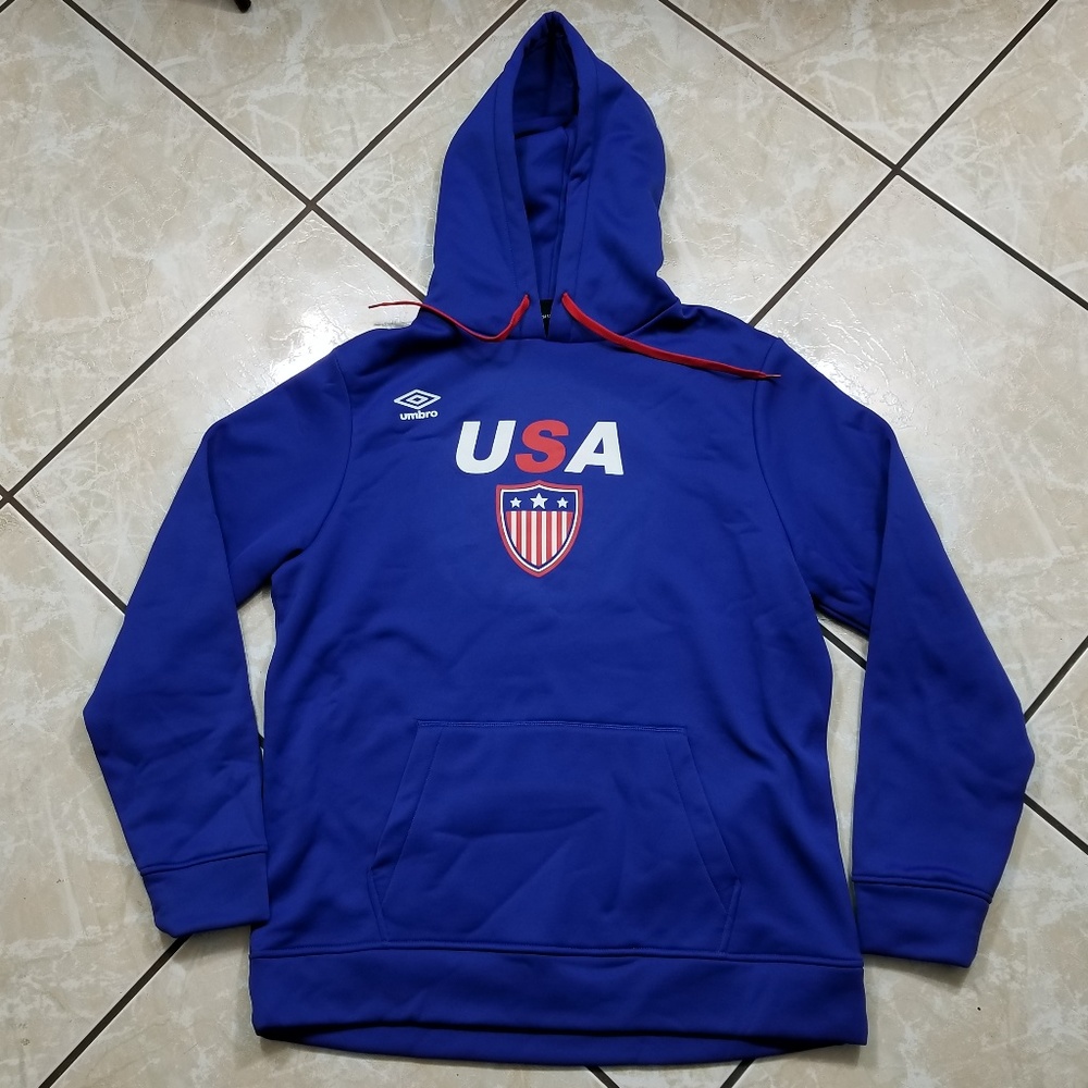 Umbro United StatesSoccer Hoodie Jacket Blue Rare